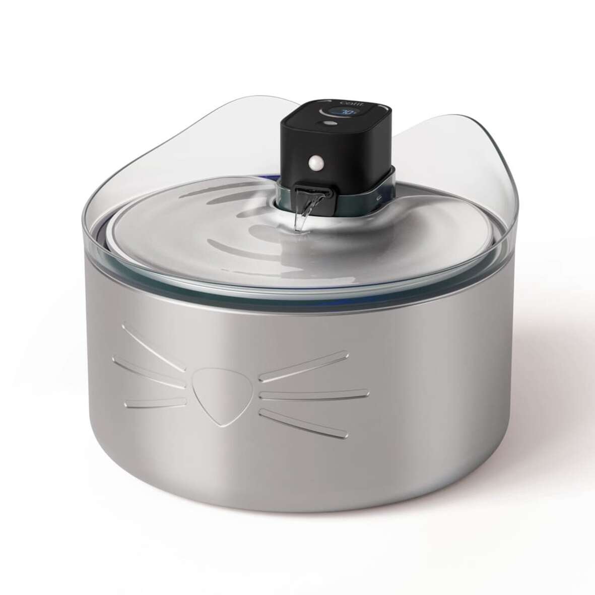 Fuente para Gatos Sin Cables de Acero Inoxidable UVC 5L Catit PIXI