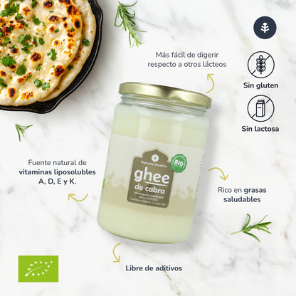Ghee mantequilla clarificada de cabra ECO Planeta Huerto 500 g