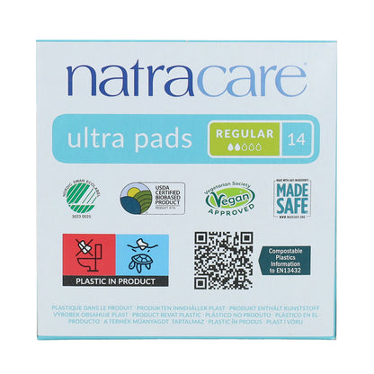 Compresa regular con alas bio Natracare 14 Uds