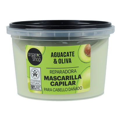 Pack PROMO 2x Mascarilla Capilar Reparadora Express Aguacate y Oliva Organic Shop 250 ml