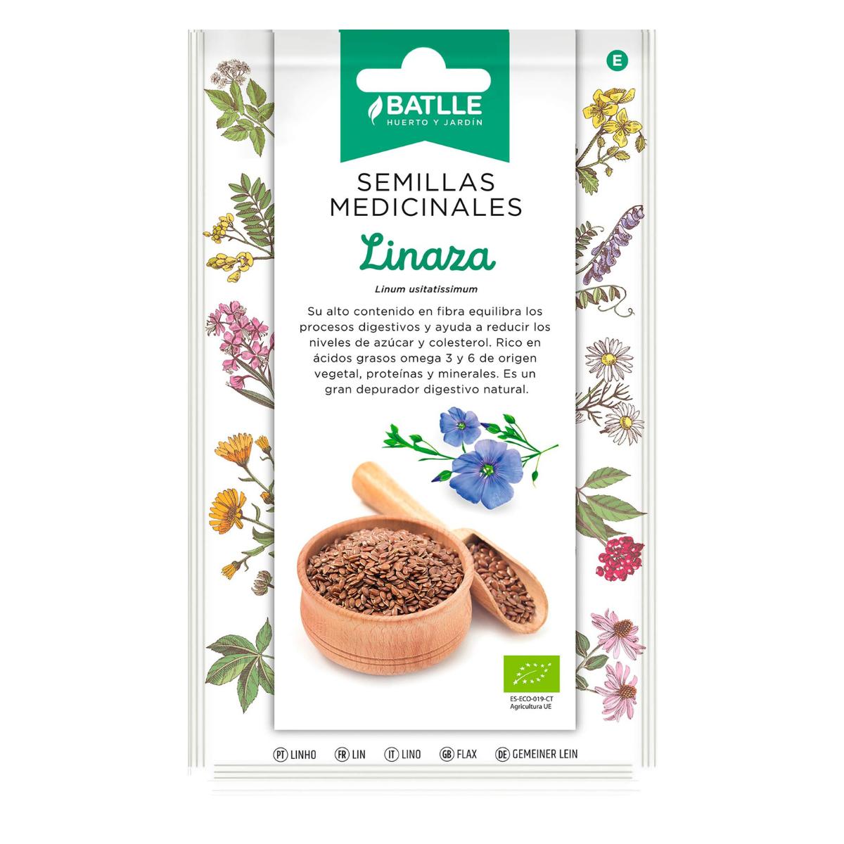 Semillas medicinales ecológicas de Linaza Batlle