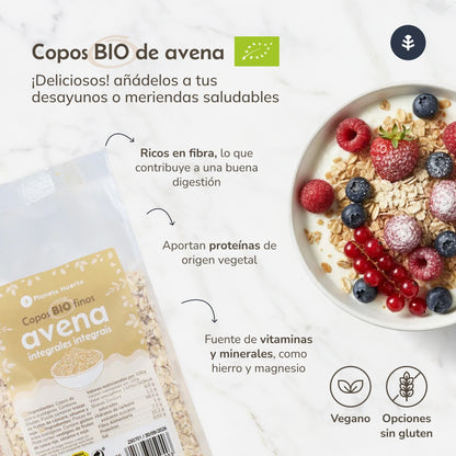 Copos de avena finos Sin Gluten ECO Planeta Huerto 500 g