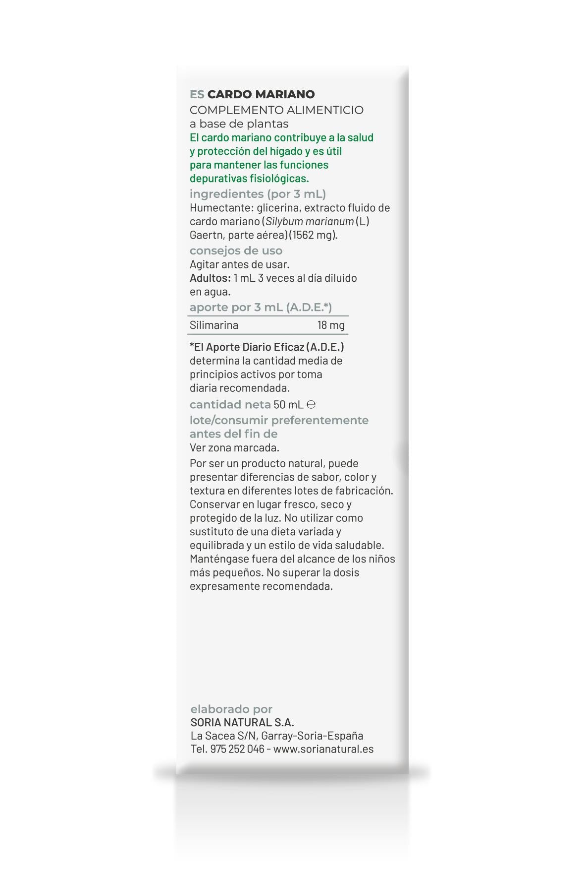 Pack 2X Extracto Cardo Mariano Soria Natural, 50 ml
