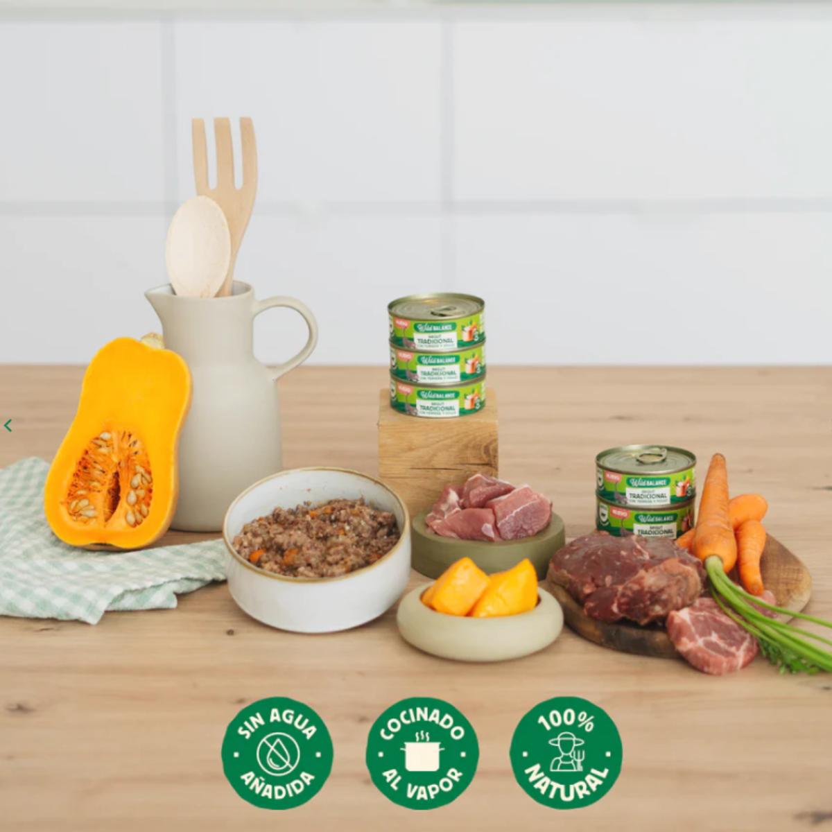 Lata completa Ragut Tradicional de Ternera y Pollo para Gatos Wild Balance 80gr
