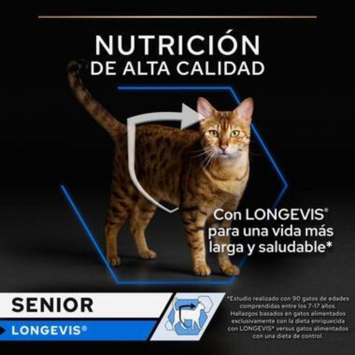 Pro Plan Gato Senior 7+ Longevis Mousse con atún Purina 85 g