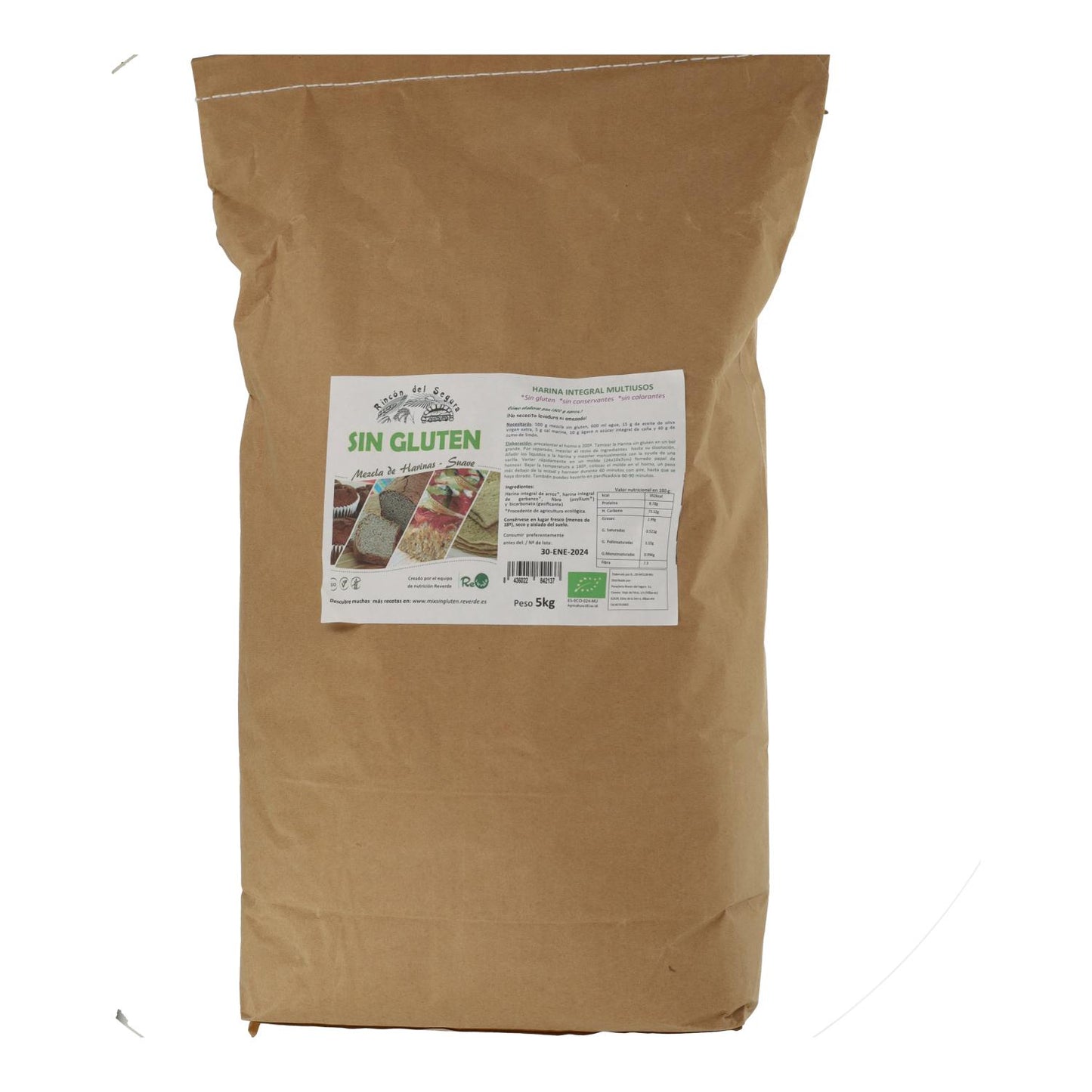 Mix harinas suaves sin gluten ecológico Rincón del Segura 1Kg