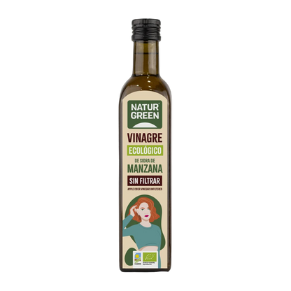 Pack 2 x Vinagre de Sidra de Manzana Bio sin filtrar NaturGreen 500 ml