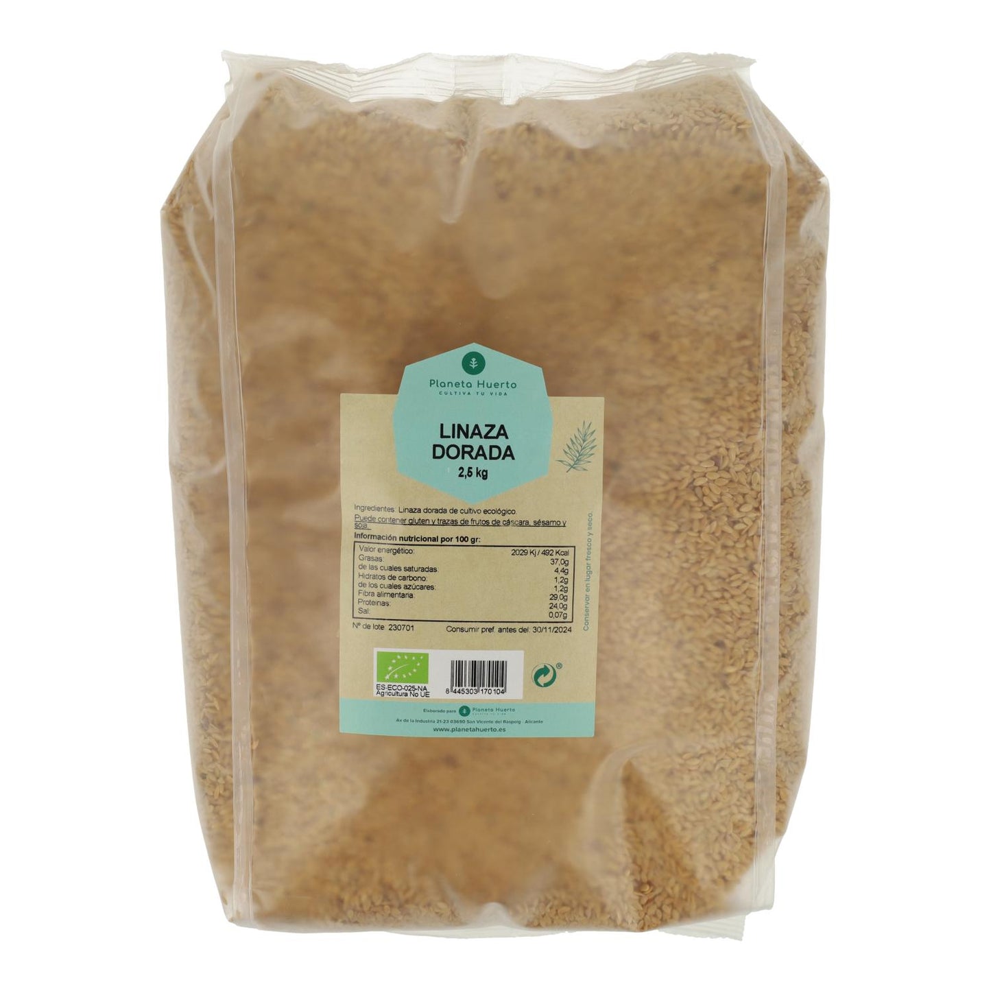 Semillas de lino dorado ECO Planeta Huerto 2,5 kg