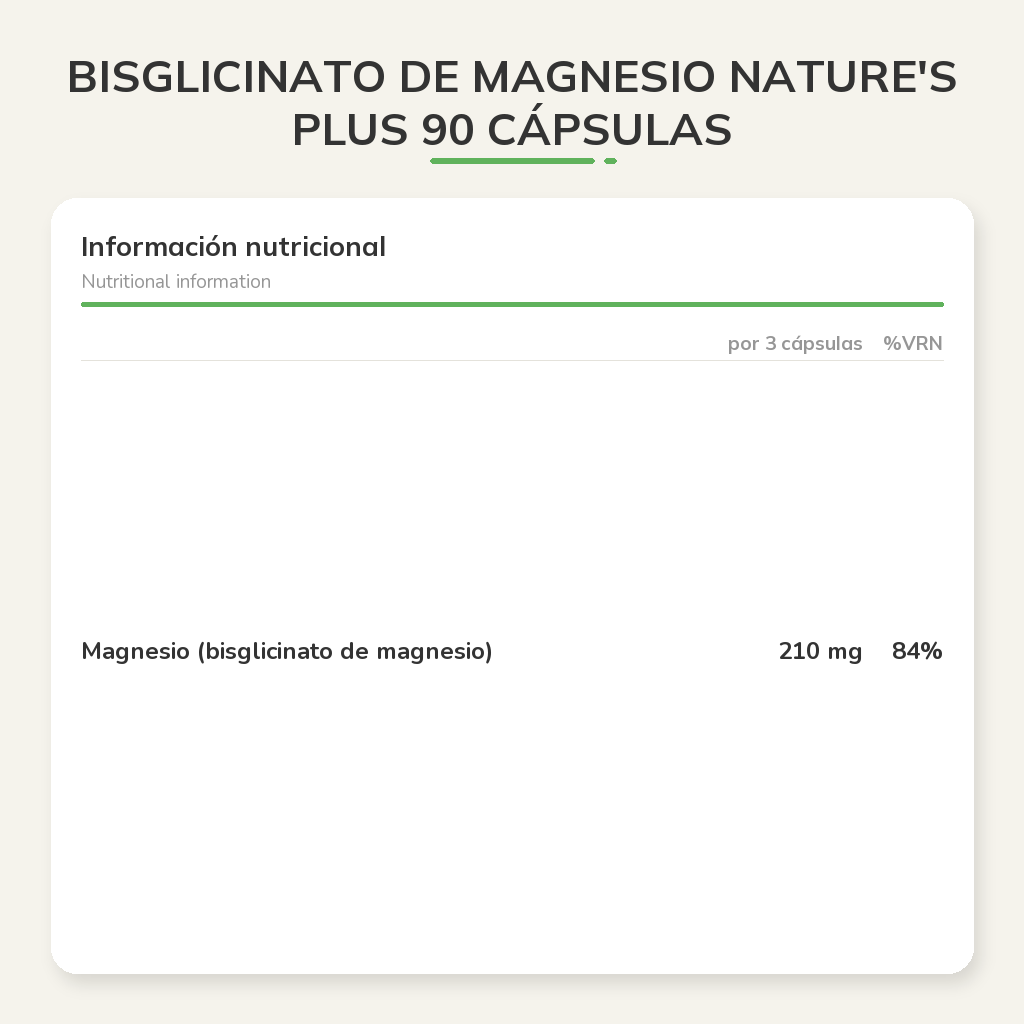 Información nutricional