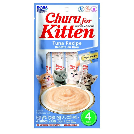 Churu Kitten receta de atún Snack cremoso para gatos 4x14 g