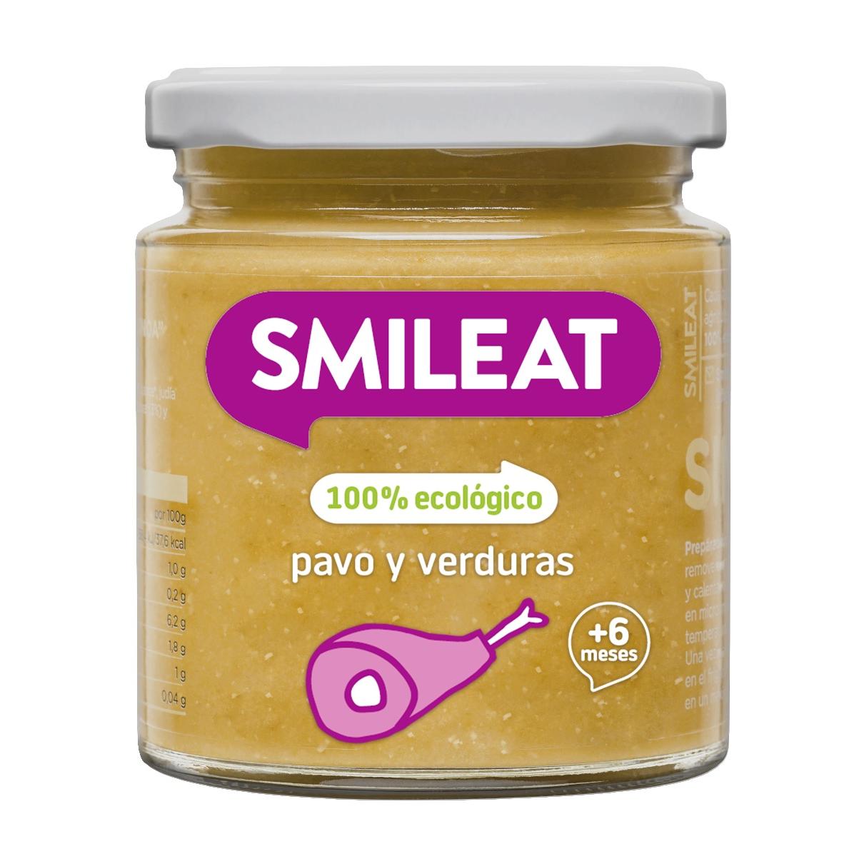 Tarrito BIO pavo y verduras +6 meses Smileat, 230g