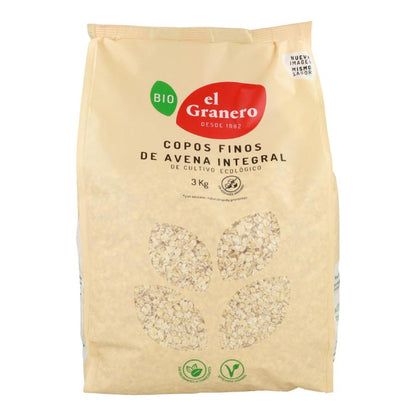 Copos Suaves de Avena Integral BIO El Granero 3 kg