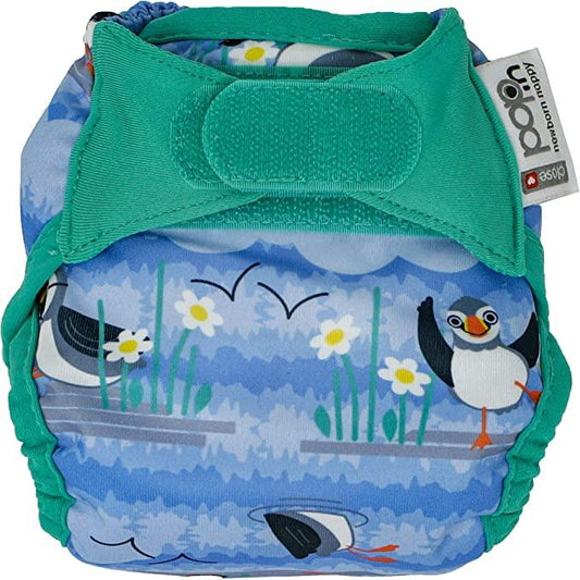 Pañal de Tela de Bambú blue Puffin Close Pop-In Velcro