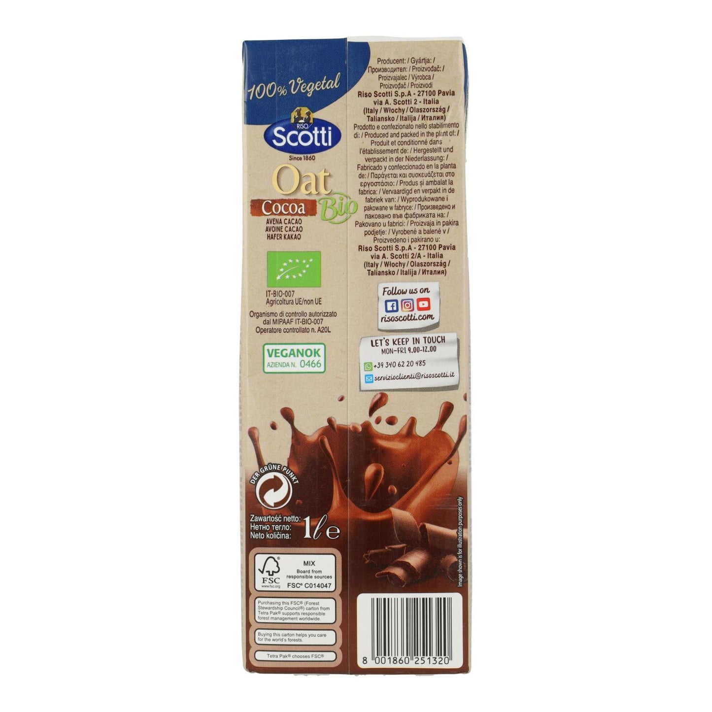 Bebida BIO avena y chocolate Scotti