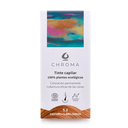 Tinte capilar 5.1 castaño claro ceniza Chroma tintes 100 g