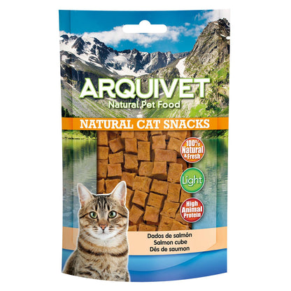 Dados de salmón Arquivet 50 g Snack natural para gatos