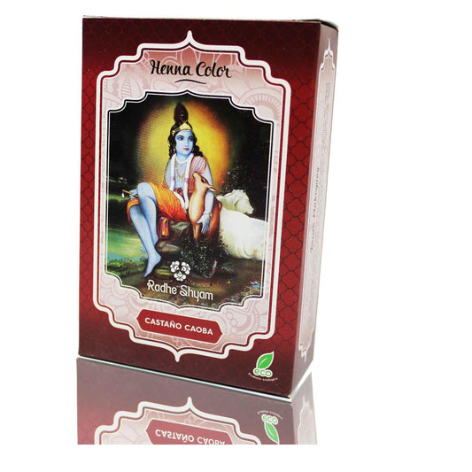 Henna polvo castaño caoba Radhe Shyam 100 g