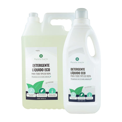 Detergente Líquido Ropa ECO Sín Perfume Planeta Huerto 5 Litros