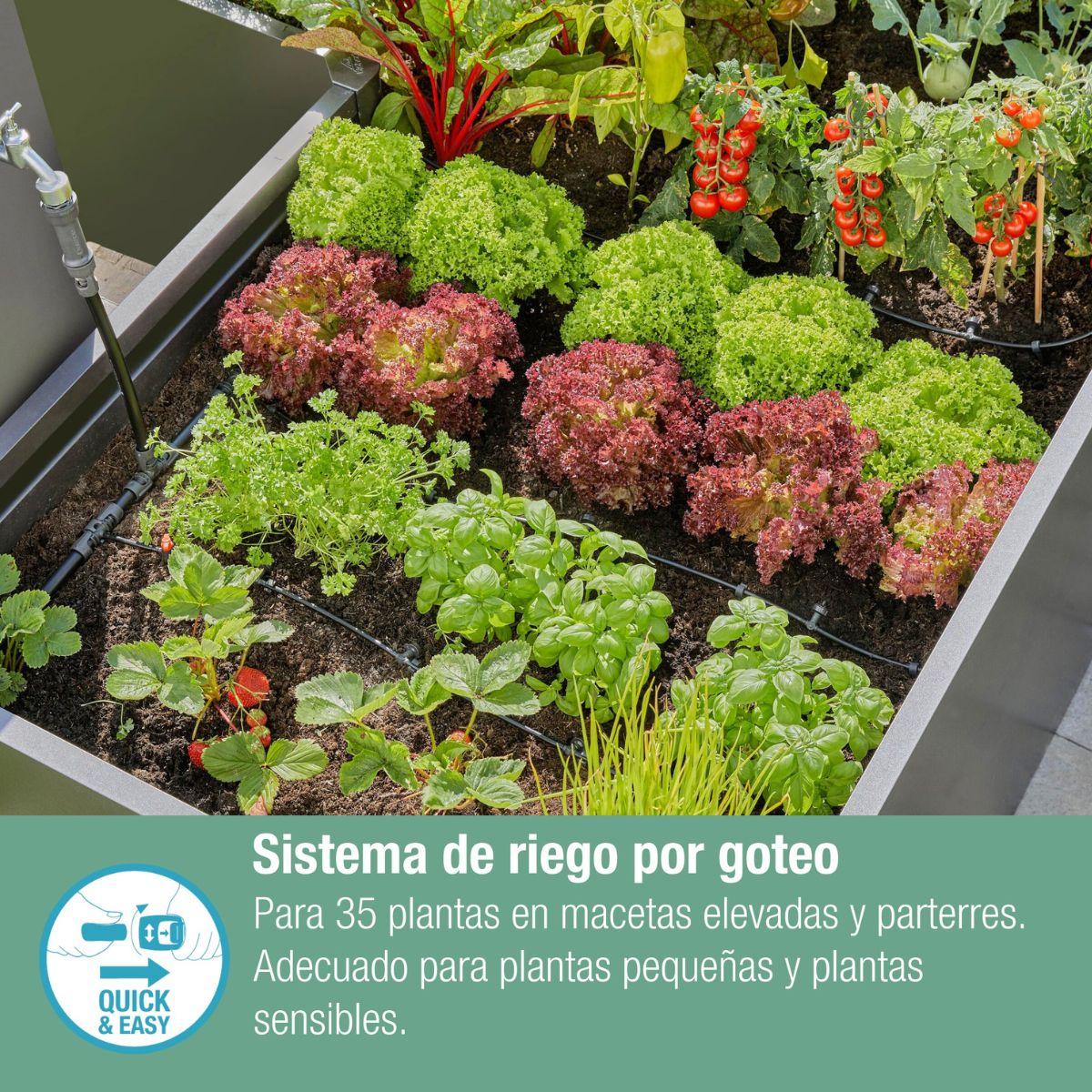 Set de Micro-Riego por Goteo para huertos y parterres (35 plantas) Microdripsystem Gardena