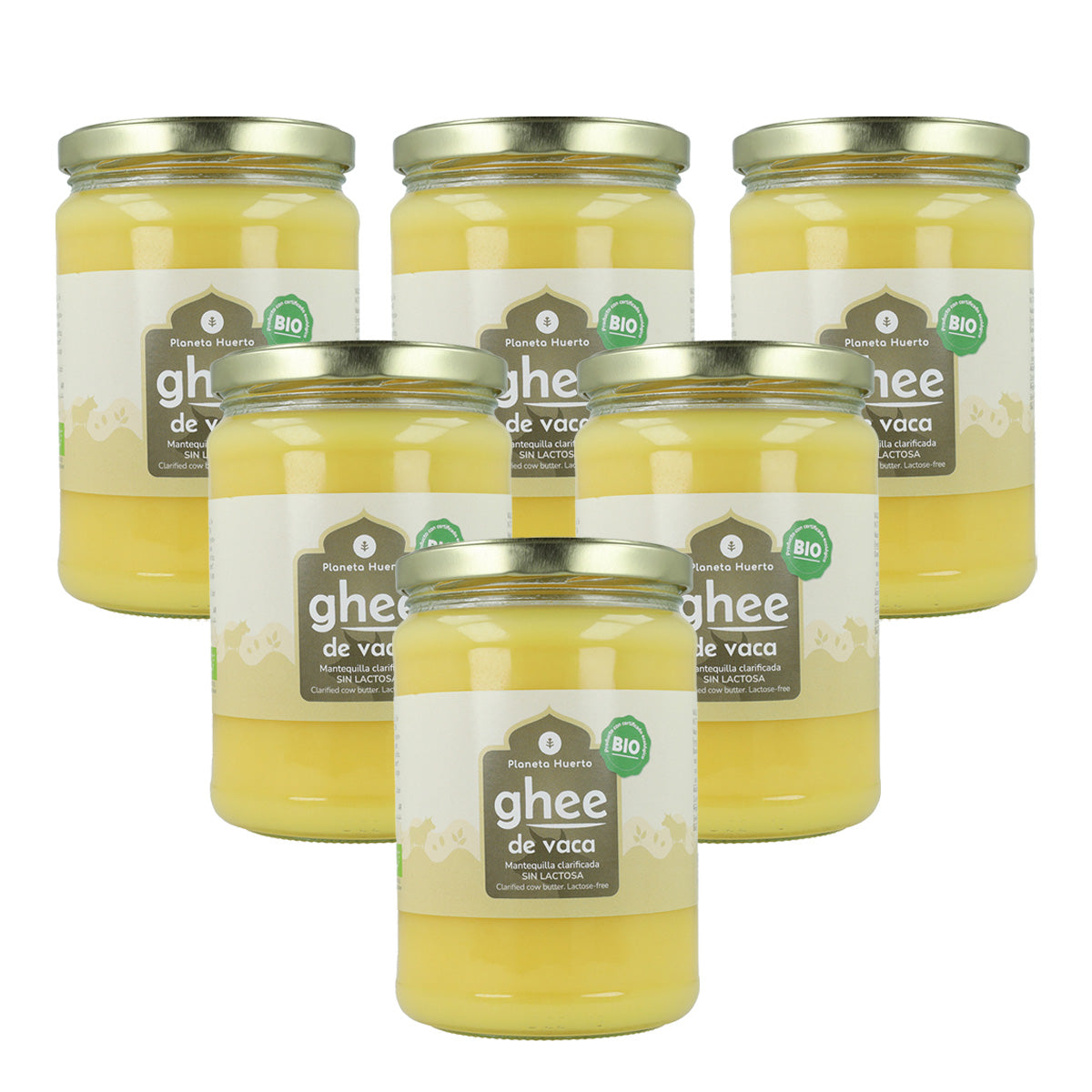 Pack 6x Ghee mantequilla clarificada ECO Planeta Huerto 500 g