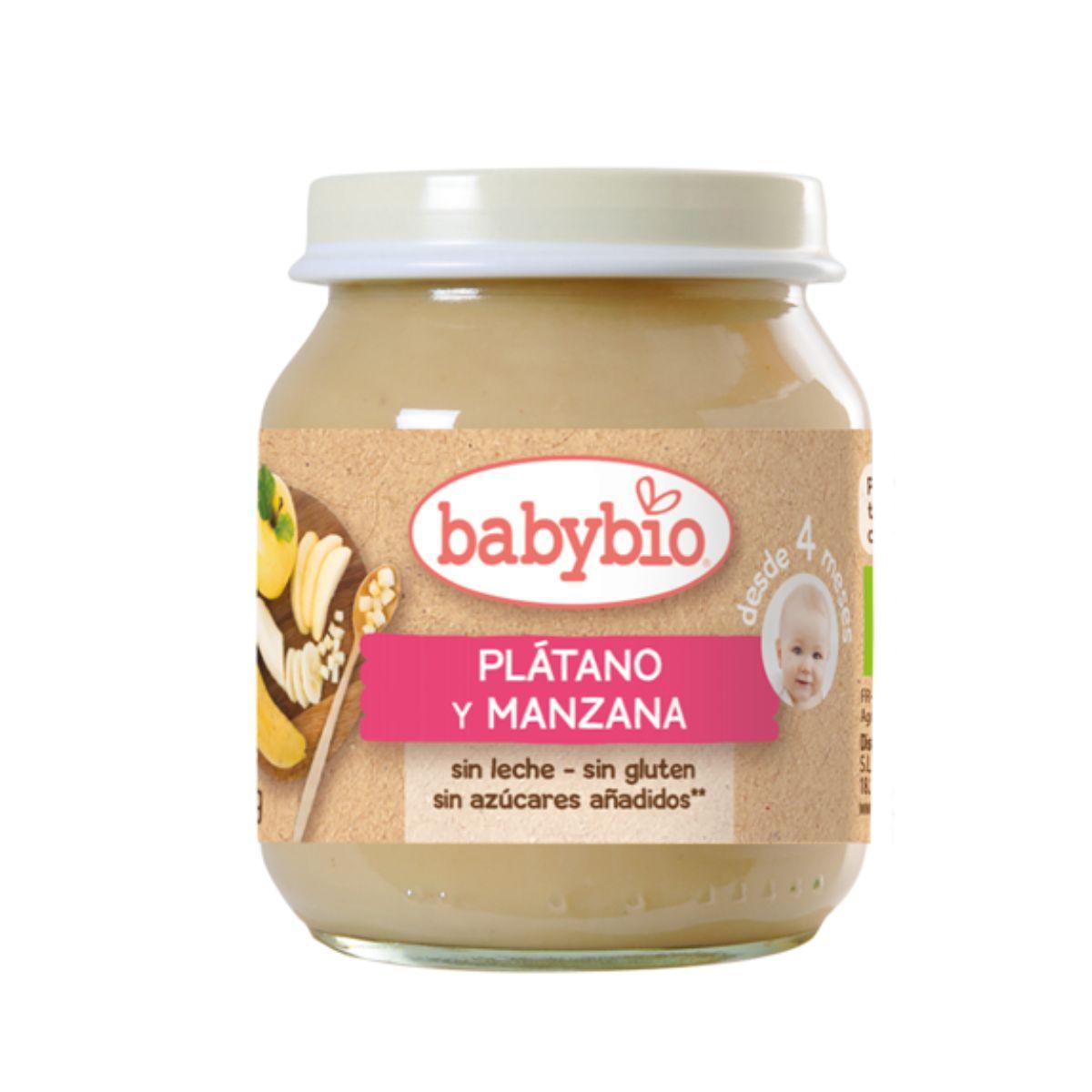 Tarrito de Plátano y Manzana Babybio 130g
