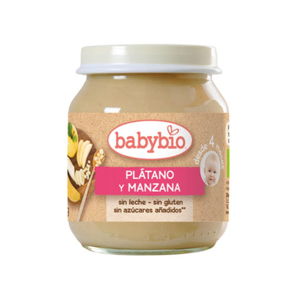 Tarrito de Plátano y Manzana Babybio 130g