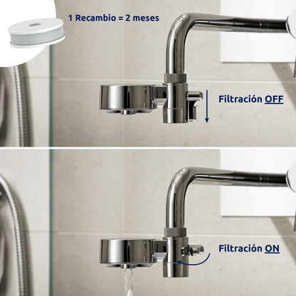 Filtro de agua para grifo EcoPro Compact Tappwater Cromo
