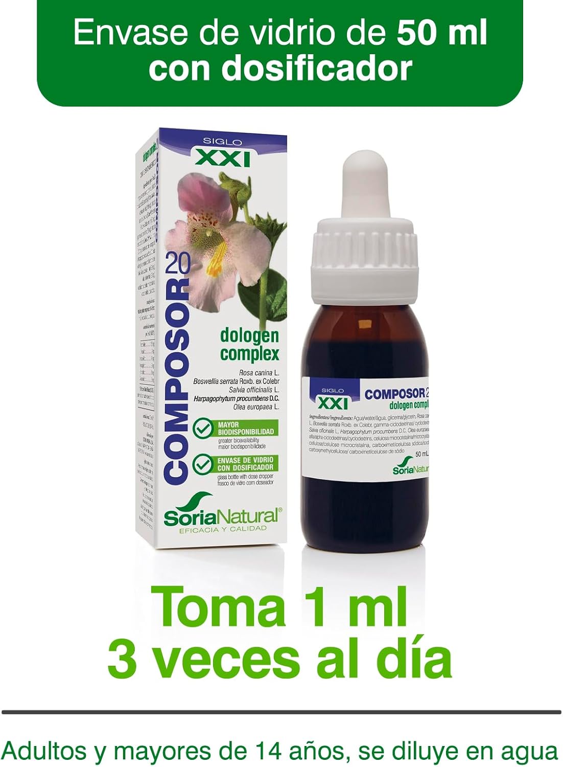 Composor 20 Dologen Complex XXI Soria Natural 50 ml