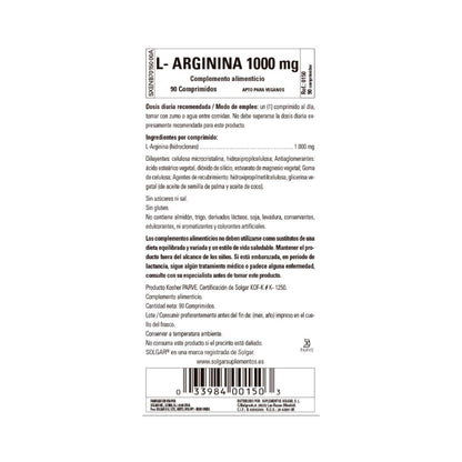 Pack 2x L-Arginina, 90 comprimidos de 1000mg