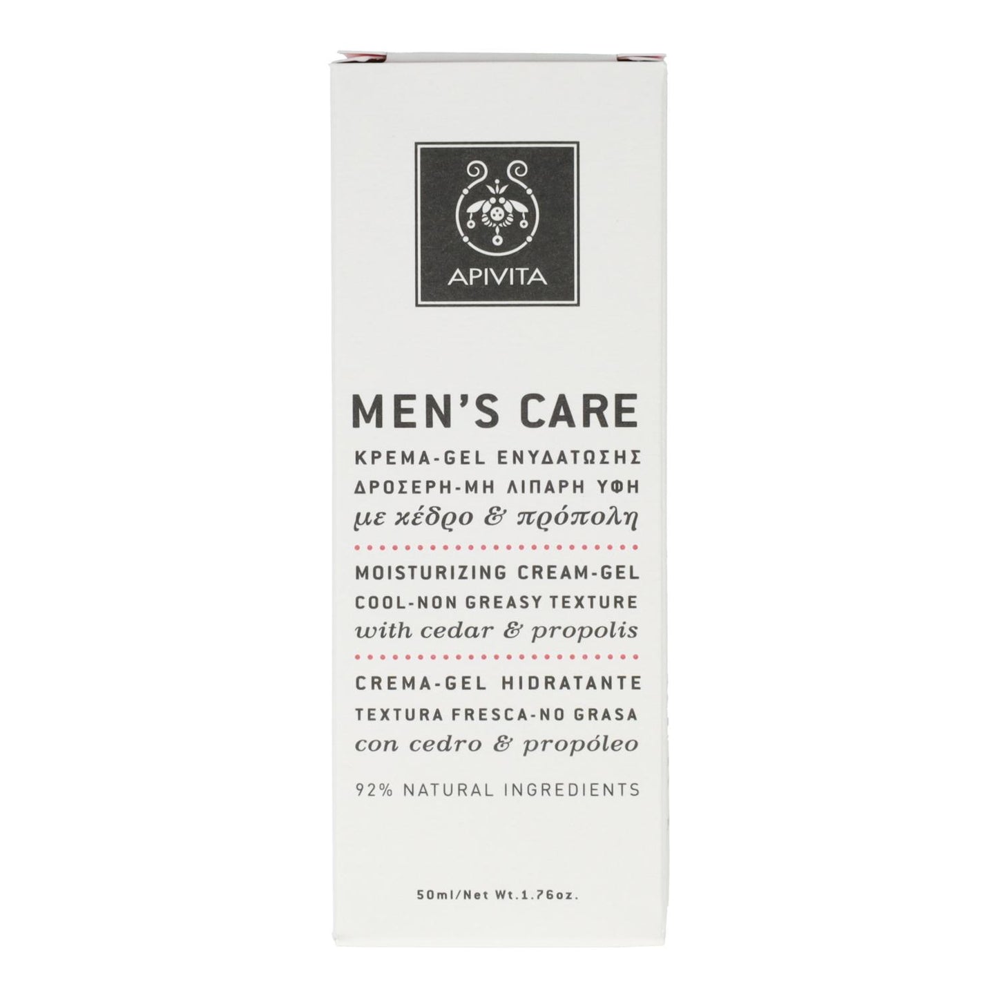 Crema-Gel Hidratante/ Textura Fresca No Grasa con Cedro y Propóleo Apivita 50 ml