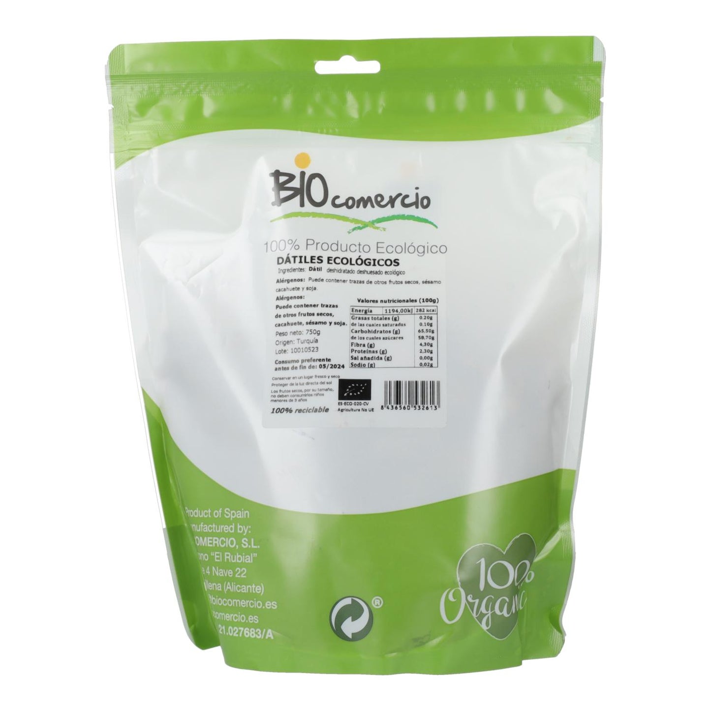 Dátiles sin hueso Eco Biocomercio 500gr
