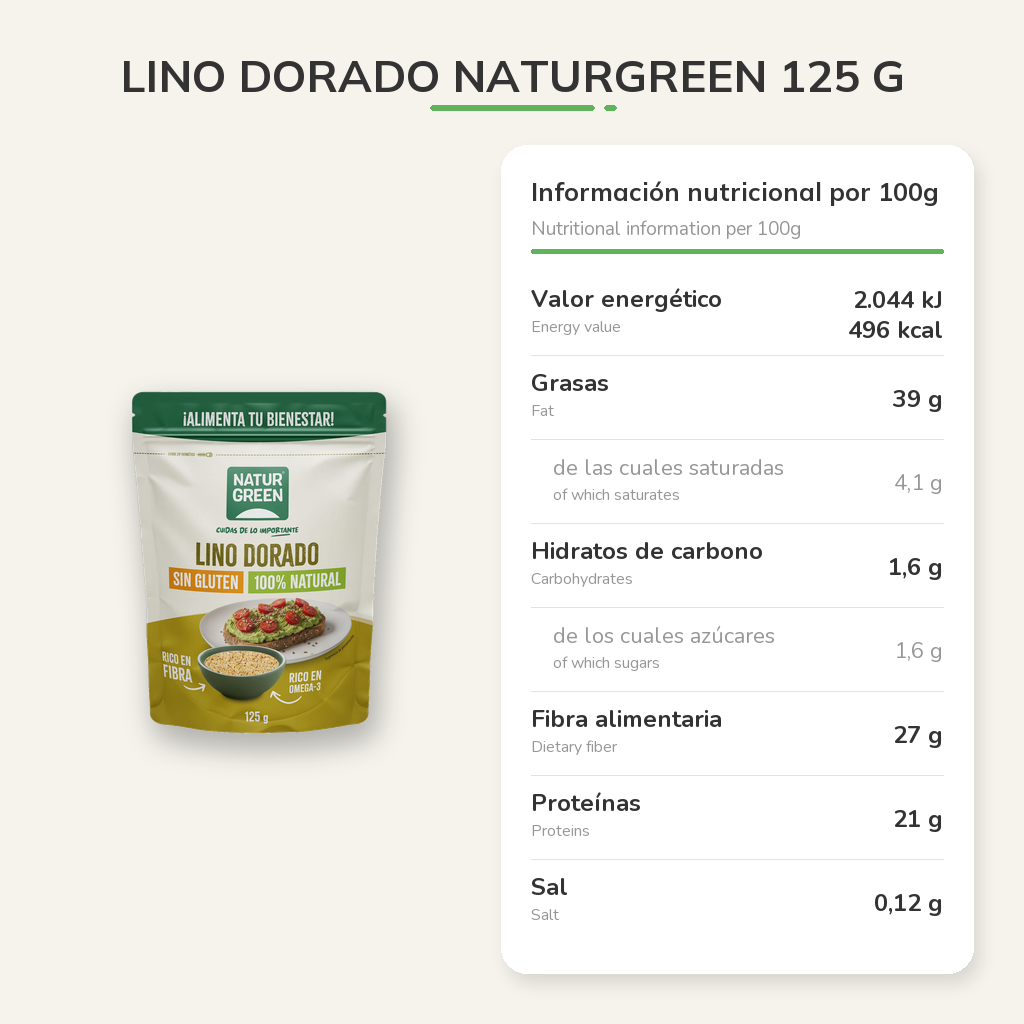 Información nutricional