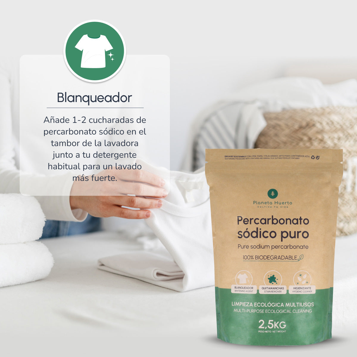 Pack 3x Percarbonato sódico Planeta Huerto 2,5 kg