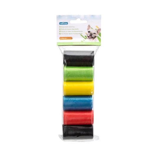 Bolsas biodegradables para excrementos 6 Rollos - 90 bolsas Nobleza