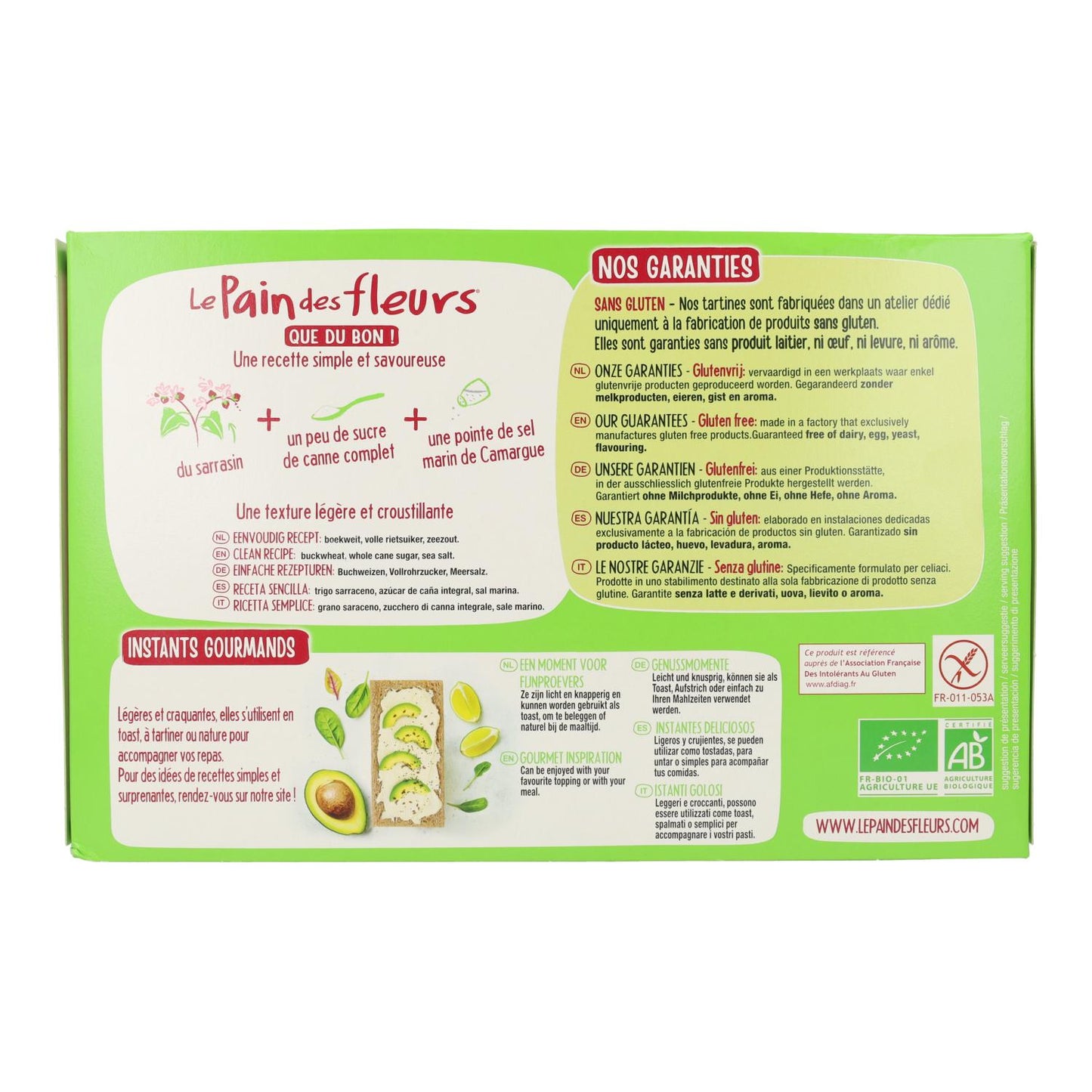 Pack 2x Tostadas Crujientes Trigo Sarraceno sin gluten Le Pain de Fleurs 300 g