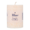 Velas cilíndrica pequeña color marfil 56 x 80 mm 174 g Blue 6 uds