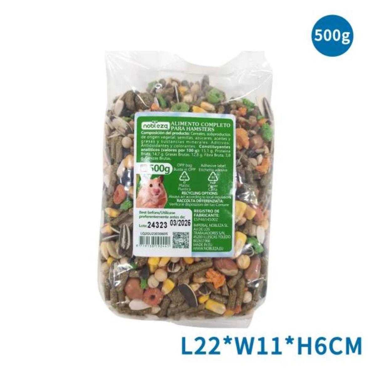 Alimento básico mixto para conejos adultos Nobleza 500g
