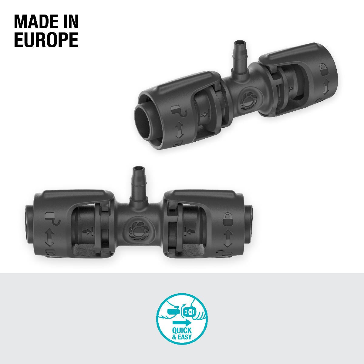 Conexión 13 mm (1/2") - 4.6 mm (3/16") x4 unidades Microdripsystem Gardena