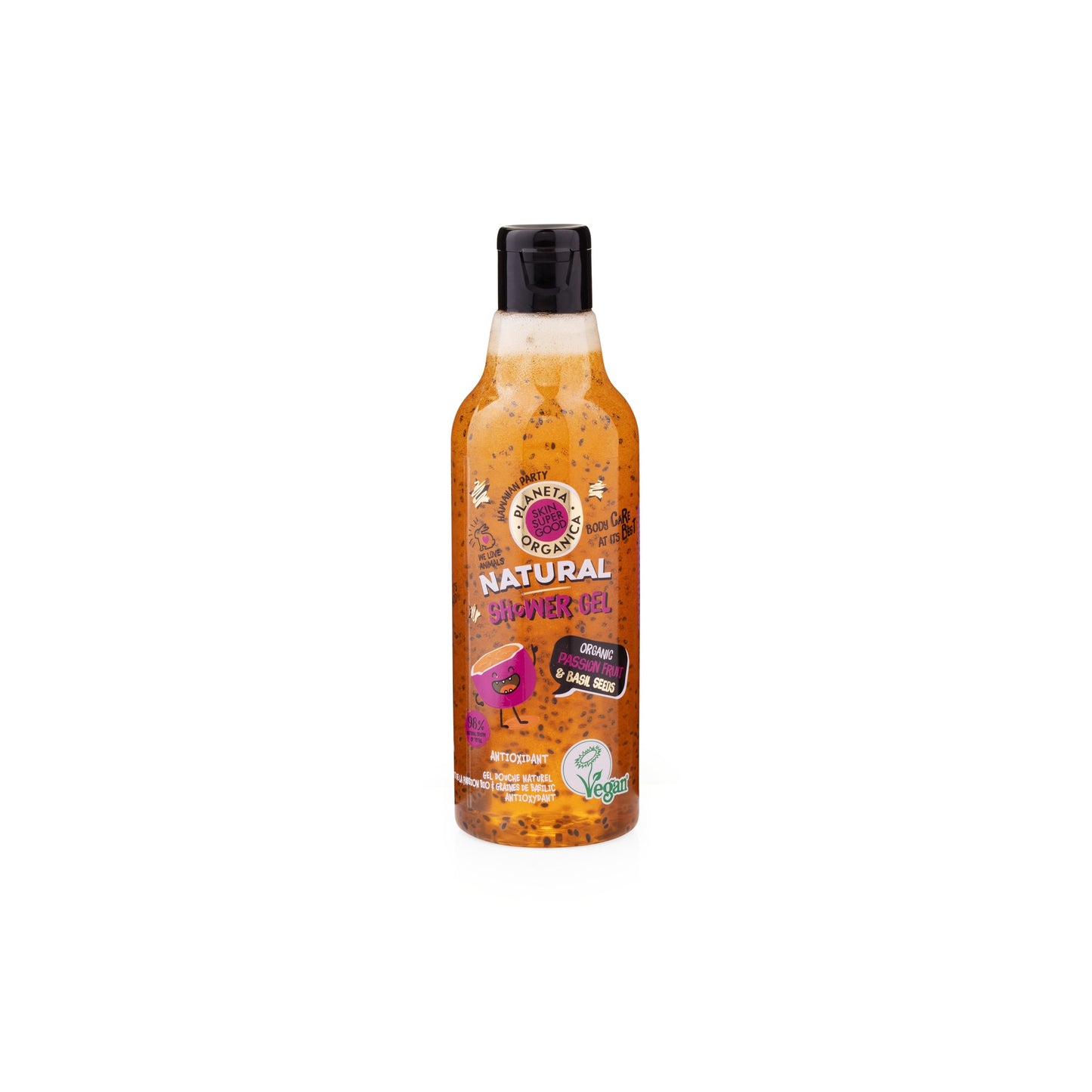 Gel de Ducha Skin super good Fruta de la Pasión y Semillas de Albahaca Organic shop 250ml