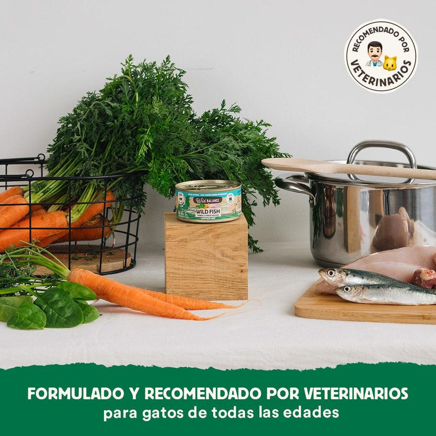 Pack Lata de Pescado y Pavo BARF para gatos 6 x 120 g Wild Balance
