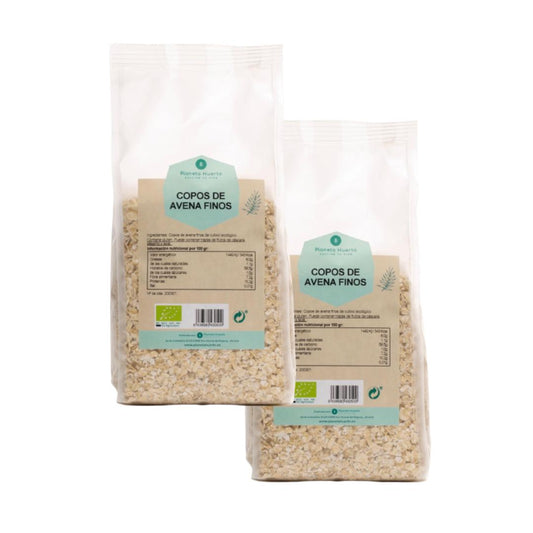 Pack 2x Copos de avena integral finos ECO Planeta Huerto 500 g