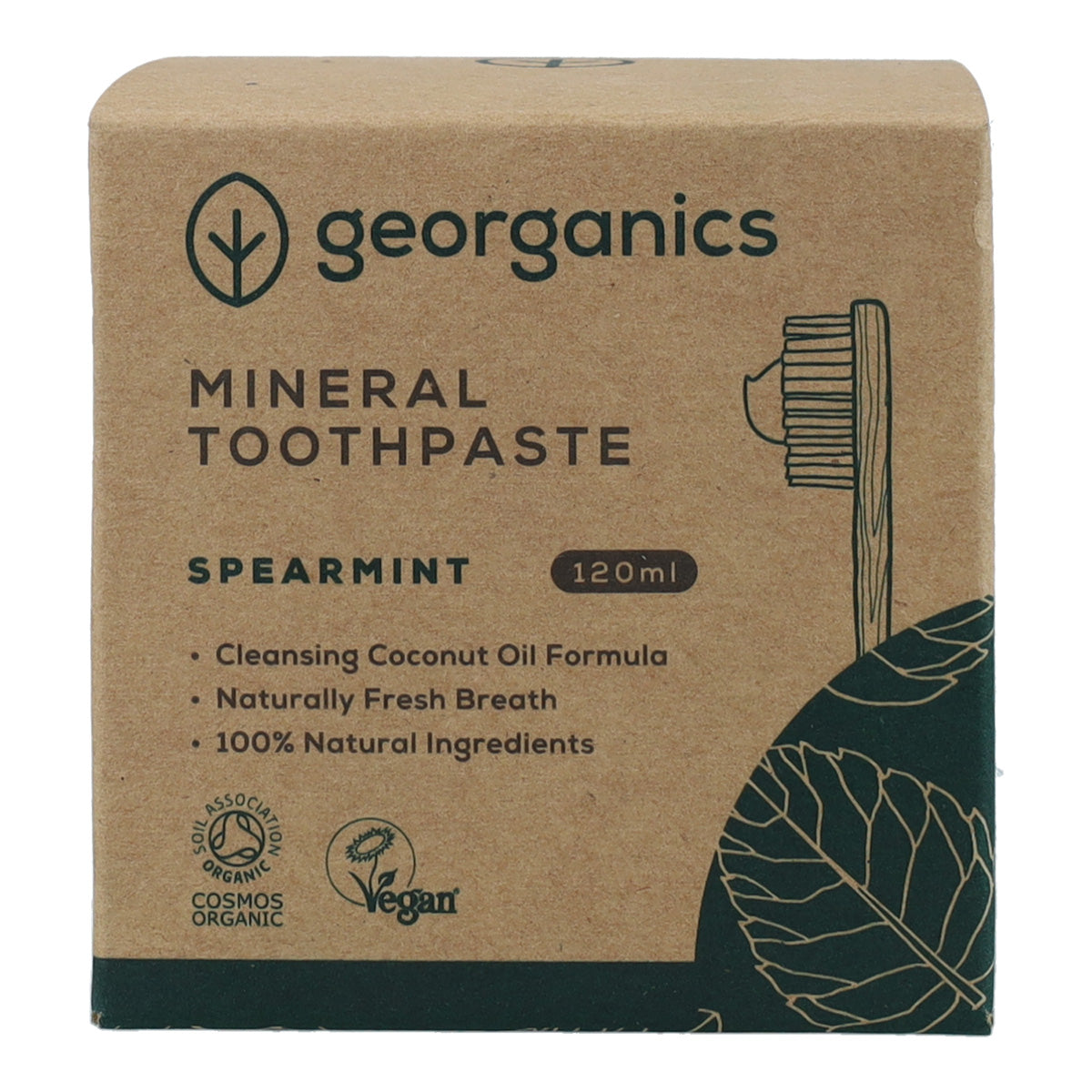 Dentífrico natural Hierbabuena  y Coco Georganics