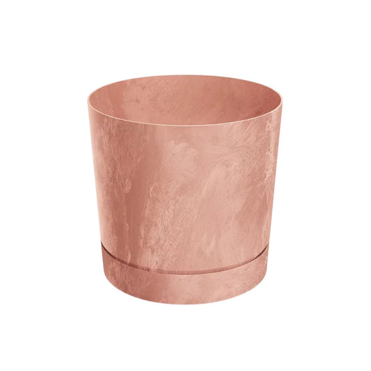 Maceta Pure cemento plato integrado terracota  D 18 x 18