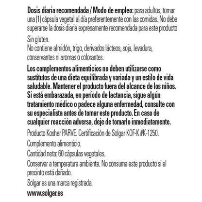 Vitamina D3 (Colecalciferol) 4000 UI (100 μg) 60 cápsulas vegetales Solgar 120 cápsulas vegetales