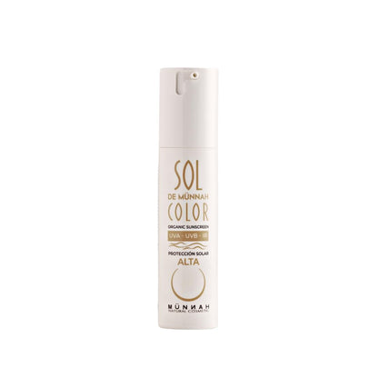 Protector solar facial con color SPF Münnah 50 ml
