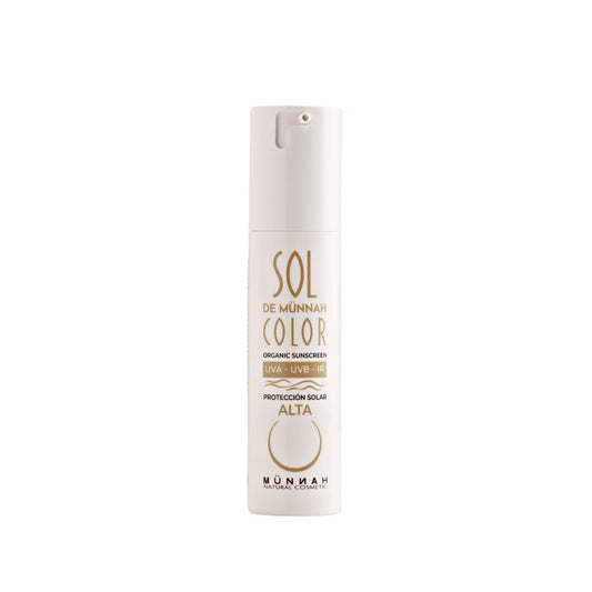 Protector solar facial con color SPF Münnah 50 ml