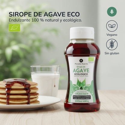 Sirope de Agave ECO crudo Planeta Huerto 500 ml