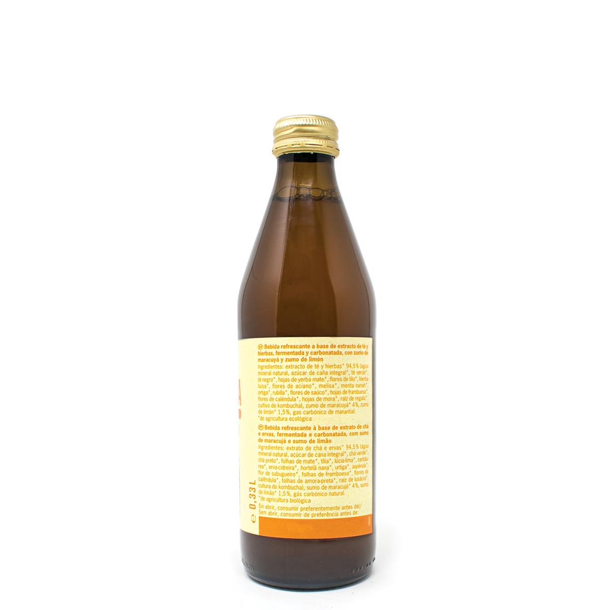 Kombucha de Maracuyá y Limón Bio  Voelkel 330 ml