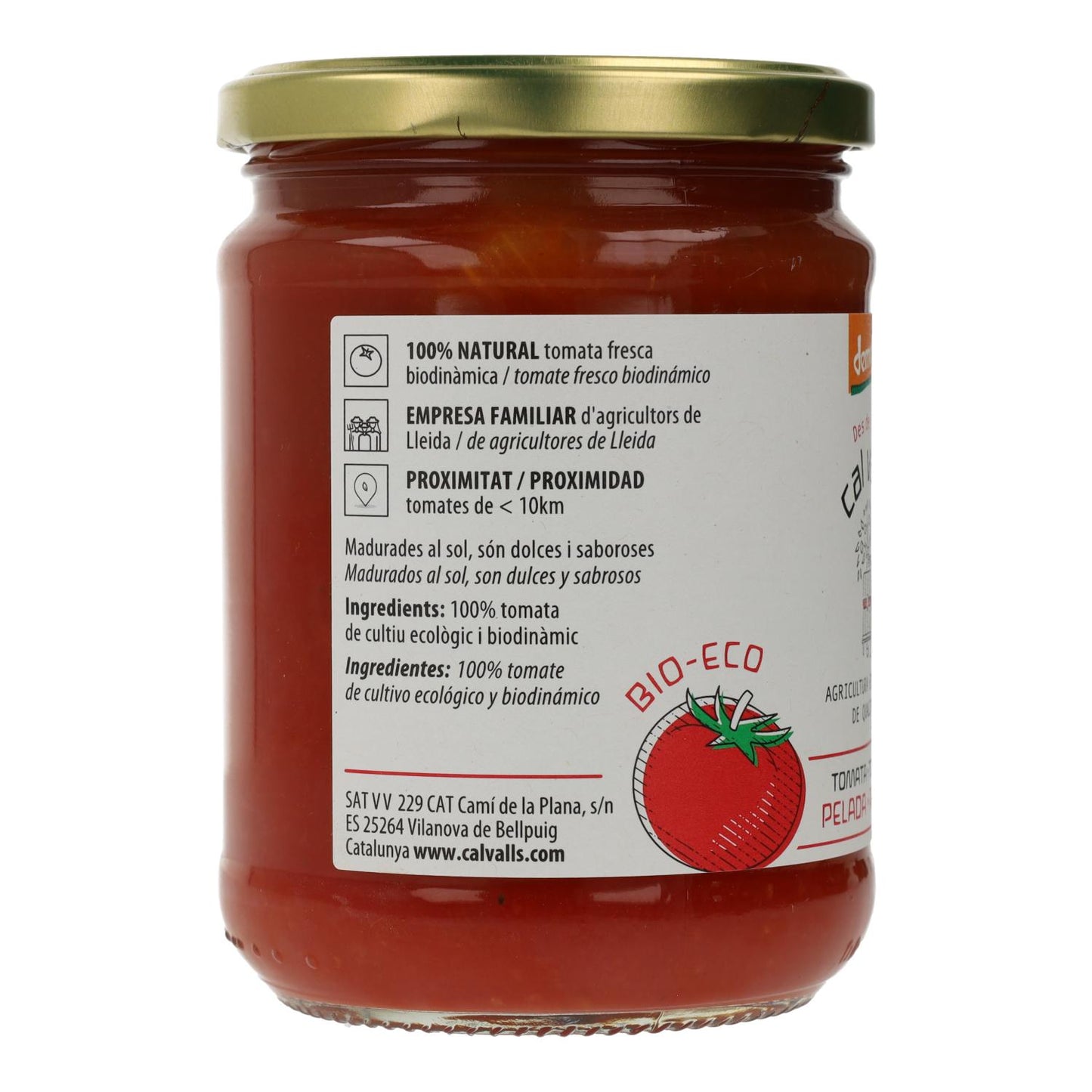 Tomate entero pelado ECO Cal Valls