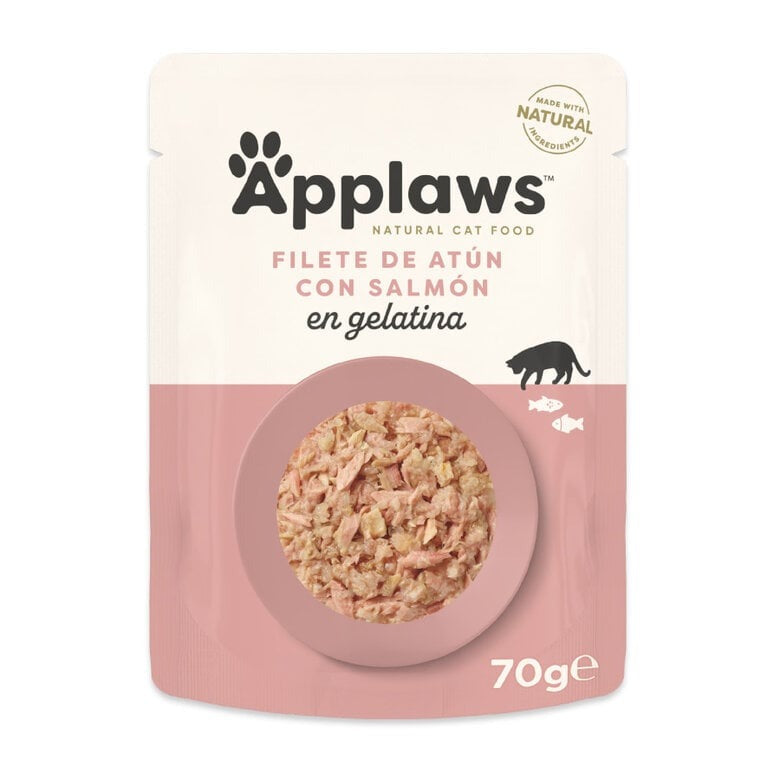 Applaws Cat Sobre 70g Atún con Salmon en gelatina 70g Comida húmeda para gatos natural grain free